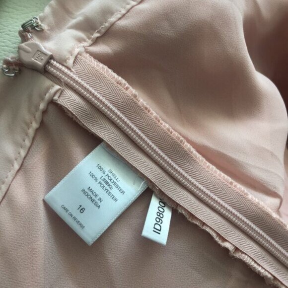 New York & Company Pleated Layered Pink Blush Skirt Sz.16 - Picture 5 of 6